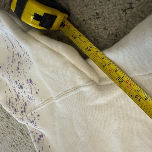 WAVES M EVC Vintage puffy paint golfing Women's Sweatshirt - White and Purple - Picture 12 of 14